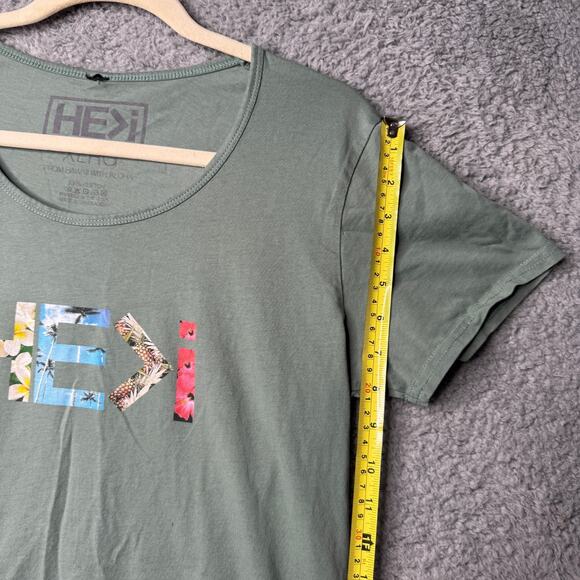 He is Greater Than I T Shirt Womens Green Christian Graphic Slim Fit - Picture 4 of 11